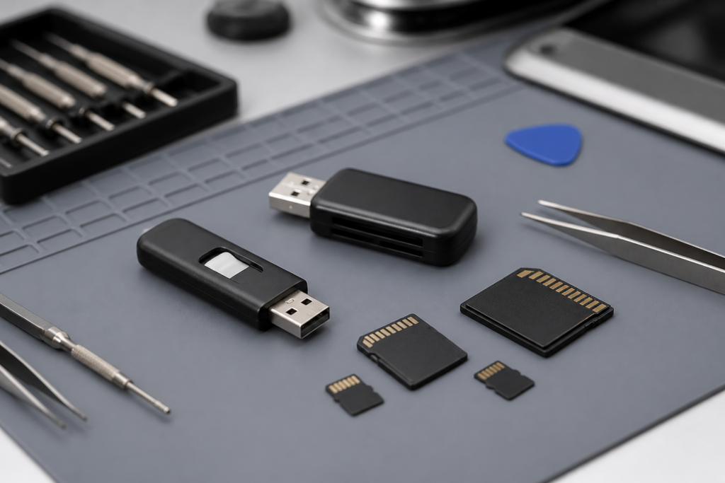 USB flash drive and memory card recovery assessment